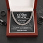 Father In Law - Thank You - Cuban Link Chain From Son In Law