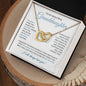 To My Beautiful Granddaughter - Interlocking Hearts Necklace