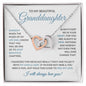 To My Beautiful Granddaughter - Interlocking Hearts Necklace