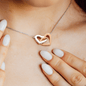 To My Beautiful Granddaughter - Interlocking Hearts Necklace