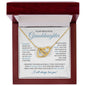 To My Beautiful Granddaughter - Interlocking Hearts Necklace