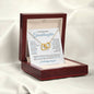 To My Beautiful Granddaughter - Interlocking Hearts Necklace