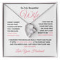 To My Beautiful Wife - Forever Love Necklace