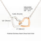 To My Beautiful Granddaughter - Interlocking Hearts Necklace