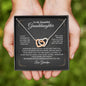 To My Beautiful Granddaughter - Interlocking Hearts Necklace