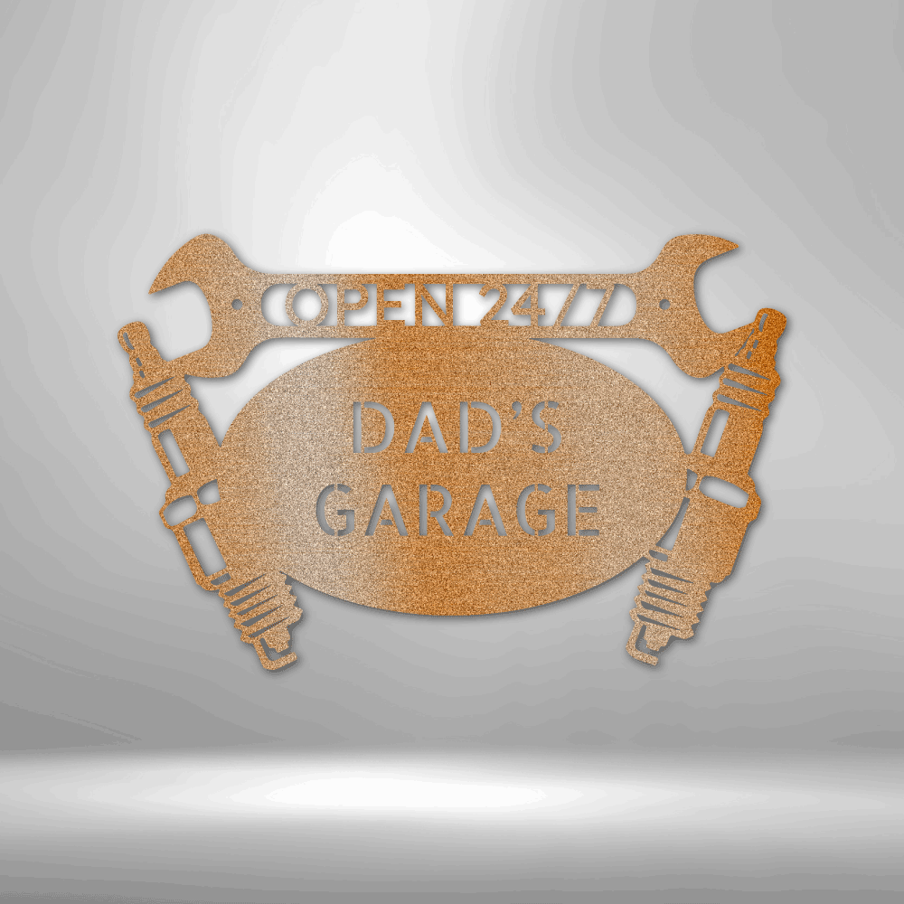 Car Garage Monogram - Steel Sign, Steel Signs, Personalized Metal Wall Decor, House Decor, Steel Signs, Personalized Metal Wall Decor