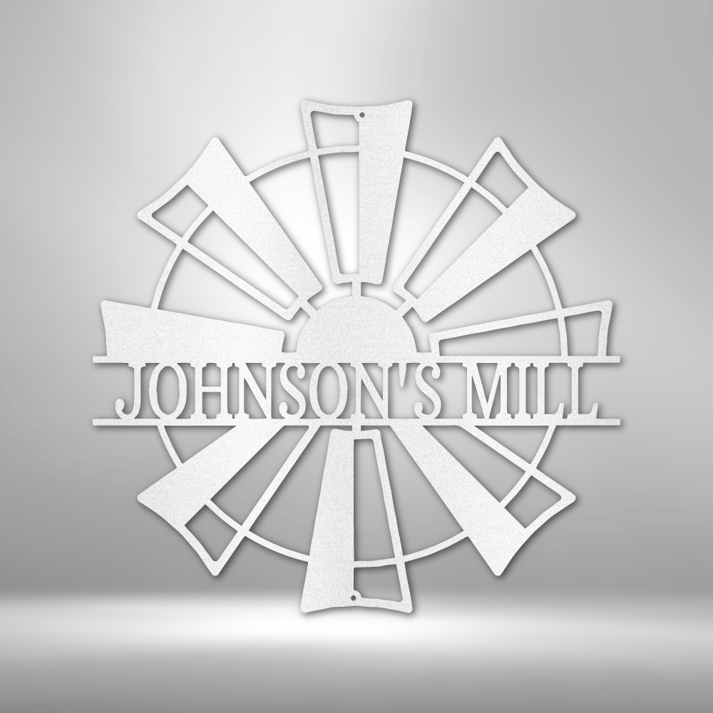 Windmill Monogram - Steel Sign, Outdoor Signs, Metal Signs, Metal Decorative Sign, Metal Monogram, Monogram Wall Art, Door Hanger