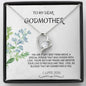 Godmother Gift - Forever Love Necklace for Godmother, Mother's Day Gift, Best Godmother Present, Wedding Thank You Card For Godmother, Proposal, Fairy, Birthday Gift