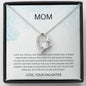 Mom - You Are The World Forever Love Necklace, Mother's Day Gift, Gift for Mother's Day, Mothers Day Card, Mother Daughter, Gift from Daughter, Necklace for Mom, To My Mom