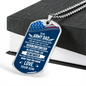 Army Dad - Remember - Birthday, Father's Day, Gift from Son, Dog Tag Military Chain for Men, Males