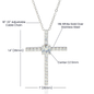 Soulmate - I Love You - Wife, Girlfriend, Anniversary, CZ Cross Necklace for Women, Female Gift