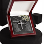 Soulmate - I Love You - Wife, Girlfriend, Anniversary, CZ Cross Necklace for Women, Female Gift
