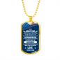 Army Dad - Remember - Birthday, Father's Day, Gift from Son, Dog Tag Military Chain for Men, Males