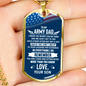 Army Dad - Remember - Birthday, Father's Day, Gift from Son, Dog Tag Military Chain for Men, Males