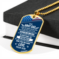 Army Dad - Remember - Birthday, Father's Day, Gift from Son, Dog Tag Military Chain for Men, Males