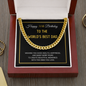 50th Birthday - World's Best Dad - Cuban Link Chain, for Men, Male Gift