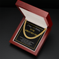 50th Birthday - World's Best Dad - Cuban Link Chain, for Men, Male Gift