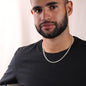 50th Birthday - World's Best Dad - Cuban Link Chain, for Men, Male Gift
