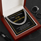 50th Birthday - World's Best Dad - Cuban Link Chain, for Men, Male Gift