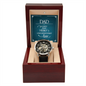 Dad - Son's First Hero, Daughter's First Love - Birthday, Father's Day, Openwork Watch Gift for Men, Males
