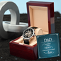 Dad - Son's First Hero, Daughter's First Love - Birthday, Father's Day, Openwork Watch Gift for Men, Males