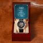 Dad - Son's First Hero, Daughter's First Love - Birthday, Father's Day, Openwork Watch Gift for Men, Males