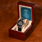 Dad - Son's First Hero, Daughter's First Love - Birthday, Father's Day, Openwork Watch Gift for Men, Males