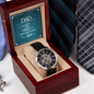 Dad - Son's First Hero, Daughter's First Love - Birthday, Father's Day, Openwork Watch Gift for Men, Males