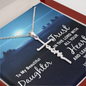 Daughter - Trust In the Lord - Birthday, Graduation, Faith Cross Necklace for Women, Female Gift