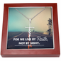 Live by Faith - Birthday, Christmas, Faith Cross Necklace for Women, Female Gift