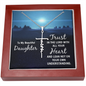 Daughter - Trust In the Lord - Birthday, Graduation, Faith Cross Necklace for Women, Female Gift