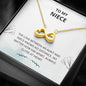 Niece - Always Close At Heart Infinity Heart Necklace - Niece Card, Niece Birthday Card, Necklace, Niece Gift, Gift for Niece, Card For Niece, Birthday
