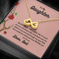 To My Daughter - Never Forget - Infinity Heart Necklace