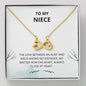 Niece - Always Close At Heart Infinity Heart Necklace - Niece Card, Niece Birthday Card, Necklace, Niece Gift, Gift for Niece, Card For Niece, Birthday