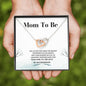 Mom To Be - Littlest Feet - Interlocking Hearts Necklace- New Mommy Gift, New Mom Jewelry, New Mom Necklace, New Mother Gift, Baby Shower Gift, Pregnancy Gift