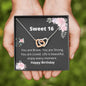 Sweet 16-Life is Beautiful- Interlocking Hearts Necklace - sweet 16 gift, sweet sixteen, sweet sixteen birthday, sweet 16, sweet 16 necklace, sweet 16th, sweet 16 keychain