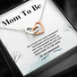 Mom To Be - Littlest Feet - Interlocking Hearts Necklace- New Mommy Gift, New Mom Jewelry, New Mom Necklace, New Mother Gift, Baby Shower Gift, Pregnancy Gift
