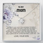 Mom - You Are Appreciated Love Knot Necklace, Mothers Day Card, Mother's Day Gift, Gift for Her, To My Mom, Son, Mom Jewelry, Son Gift to Mom, Gift for Mom from Son