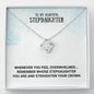 To My Step-Daughter - Love Knot Necklace, Bonus Daughter, Adopted Daughter, Daughter In Law Gift, Future Daughter, From Step Dad, From Step Mom