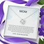 Mom - You Are The World Love Knot Necklace, Mother's Day Gift, Gift for Mother's Day, Mothers Day Card, Mother Daughter, Gift from Daughter, Necklace for Mom, To My Mom