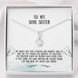 Soul Sister Alluring Beauty Necklace - Unbiological Sister, Soul Sister, Best Friend Gift, Bonus Sister, Bestie Friend Jewelry