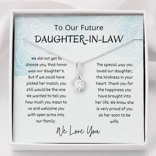 Future Daughter-In-Law Gift - Alluring Necklace, Gift For Her, Wedding Gift, Personalized Gift, Bonus Daughter,