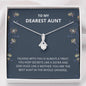 Dearest Aunt - Always A Treat Alluring Beauty Necklace - Gift For Aunt, Aunt Gift, Aunt, Auntie, Card For Aunt, Auntie Gift, Aunt And Niece Gift, Aunty Birthday, Best Aunt Gift
