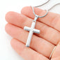 Husband 1st Father's Day - Great Dad Artisan Cross Necklace, Husband Gift, Fathers Day Gift, Gift For Husband, First Father's Day, Gift For Husband, Gift From Wife, Gift Idea