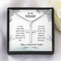 Love Of My Life - Artisan Cross Necklace, Anniversary Gift For Husband, Gifts For Husband, Husband Birthday Gift, Card For Husband, Wife To Husband, Father's Day Gift