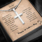 Husband 1st Father's Day - Great Dad Artisan Cross Necklace, Husband Gift, Fathers Day Gift, Gift For Husband, First Father's Day, Gift For Husband, Gift From Wife, Gift Idea