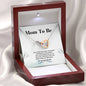 Mom To Be - Littlest Feet - Interlocking Hearts Necklace- New Mommy Gift, New Mom Jewelry, New Mom Necklace, New Mother Gift, Baby Shower Gift, Pregnancy Gift