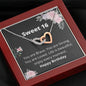Sweet 16-Life is Beautiful- Interlocking Hearts Necklace - sweet 16 gift, sweet sixteen, sweet sixteen birthday, sweet 16, sweet 16 necklace, sweet 16th, sweet 16 keychain