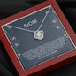 Mom - Perfect Time Love Knot Necklace, Mother's Day Gift, Gift for Mother's Day, Mothers Day Card, Grandmother and Daughter, Mother in Law Gift, Son Gift to Mom