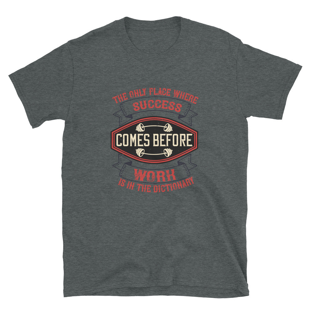 The only place where success comes before work is in the dictionary - T-shirt